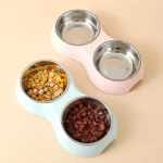 Double Pet Food Bowl